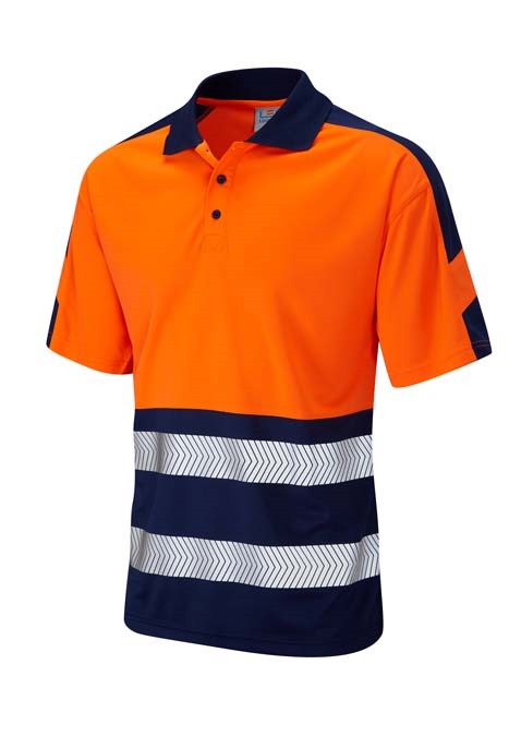 LEO WORKWEAR WATERSMEET ISO 20471 Cl 1 Dual Colour Coolviz Plus Polo Shirt